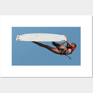 Kitesurfer Freestyle Action Color Illustration Posters and Art